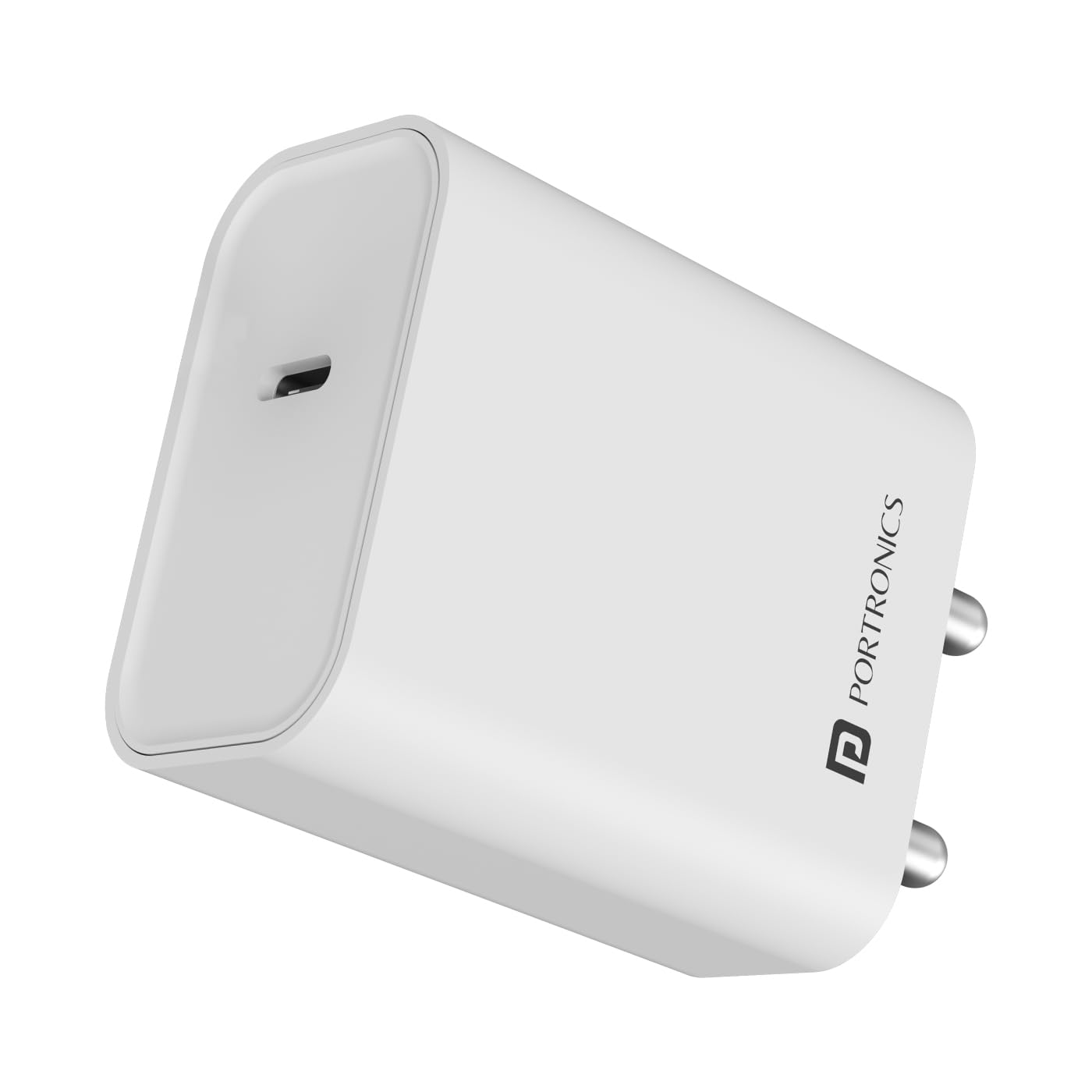 Portronics Adapto 25 25W Super Fast Type C PD Wall Charger for iPhone 15/14/13/12/11 All Pro,Max Series, Samsung Galaxy S/A/M/F Series &amp; Other Type C Devices, PPS Protection, Fast Charging Adaptor