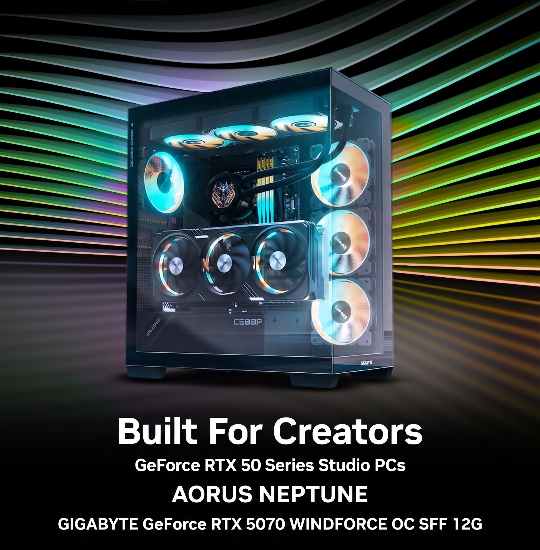 AORUS NEPTUNE Prebuilt Gaming PC with Gigabyte GeForce RTX 5070 WINDFORCE OC SFF 12GB GPU