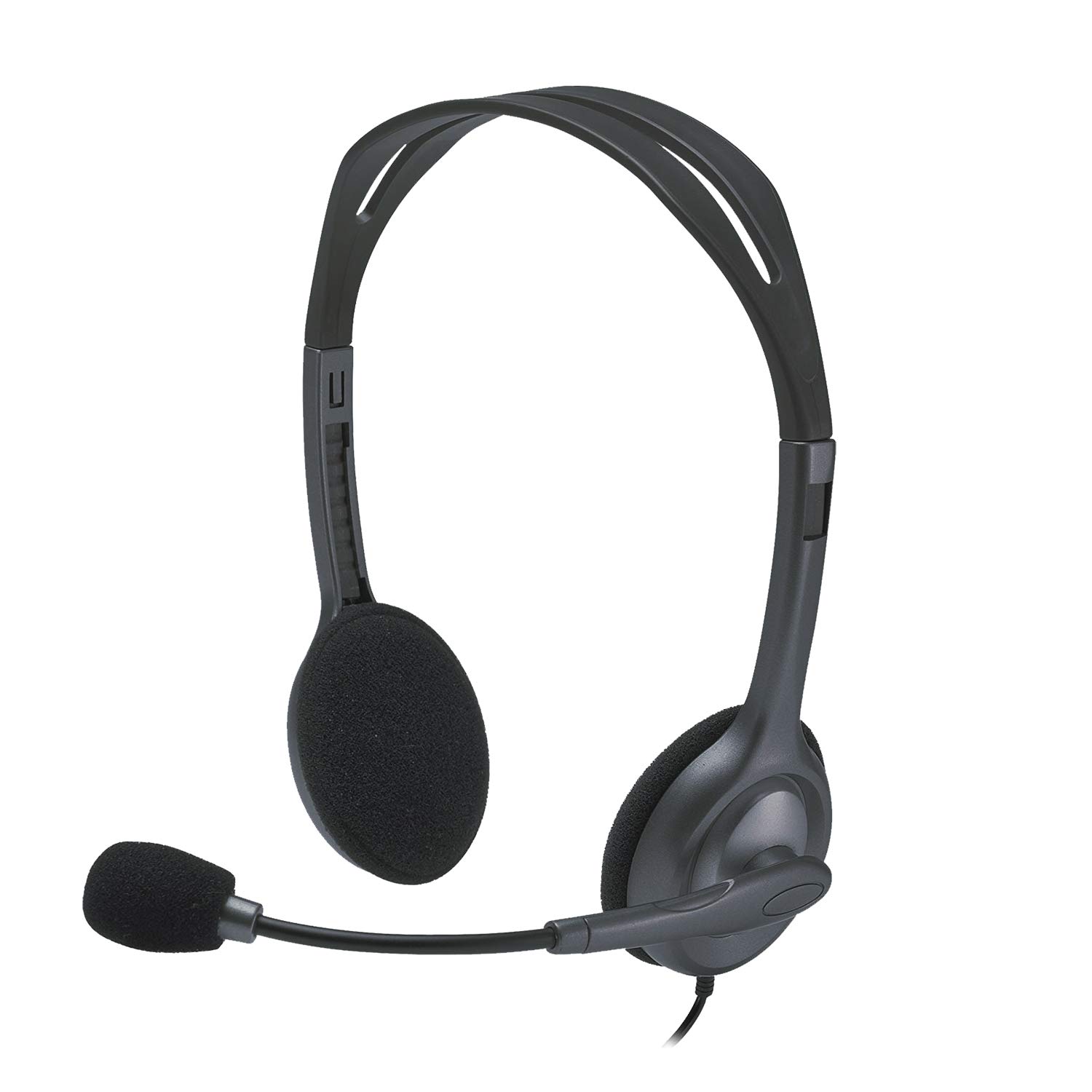 Logitech H111 Single Pin Wired Stereo Headset with 3.5mm Jack &amp; 180° Rotating Microphone