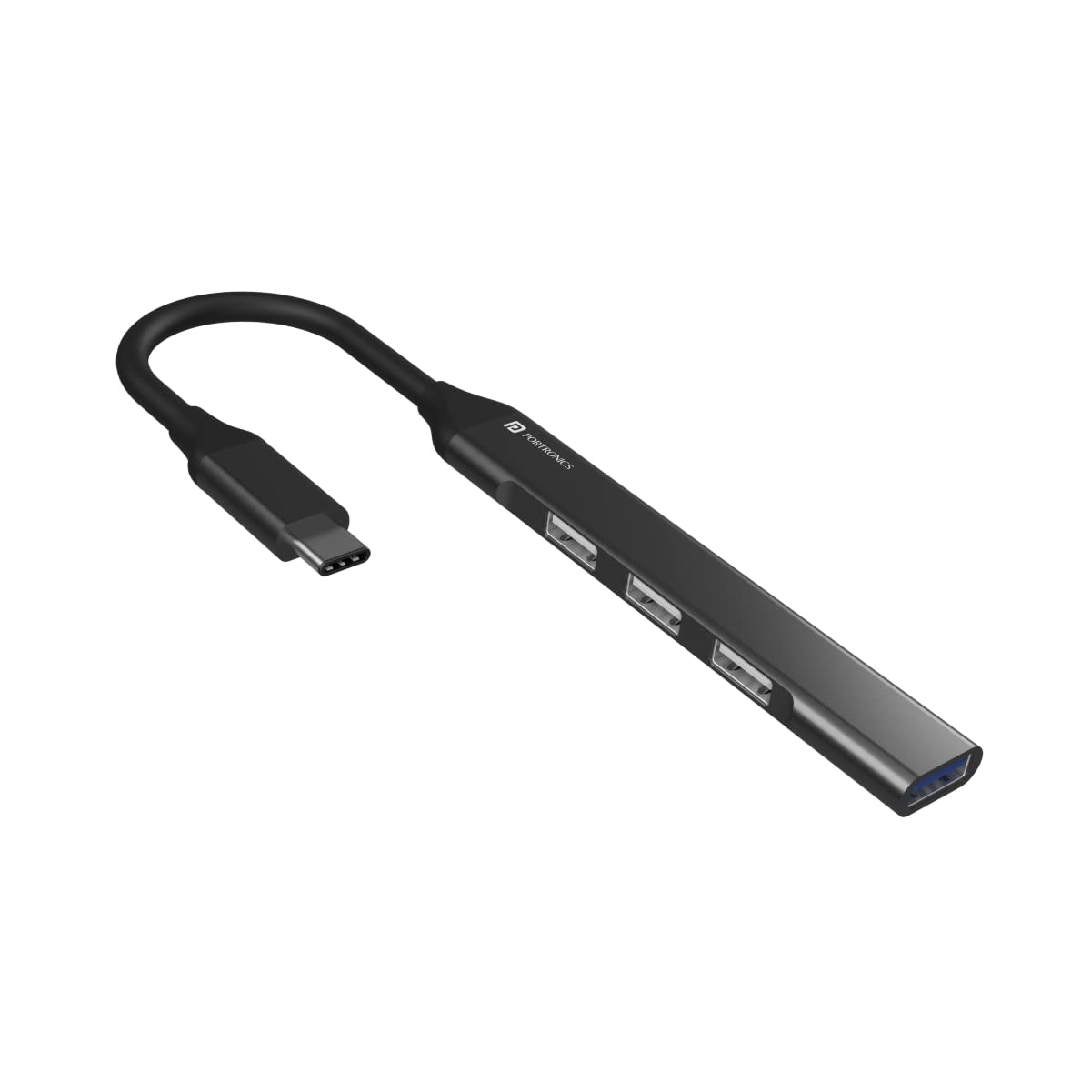 Portronics Mport 31C 4 Ports Type-C USB Hub Multiport Charging and Connecting Adapter - Compatible with Macbook (POR-1485)