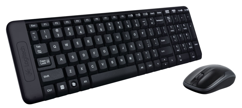 Logitech MK220 Wireless Keyboard and Mouse Combo (Black)