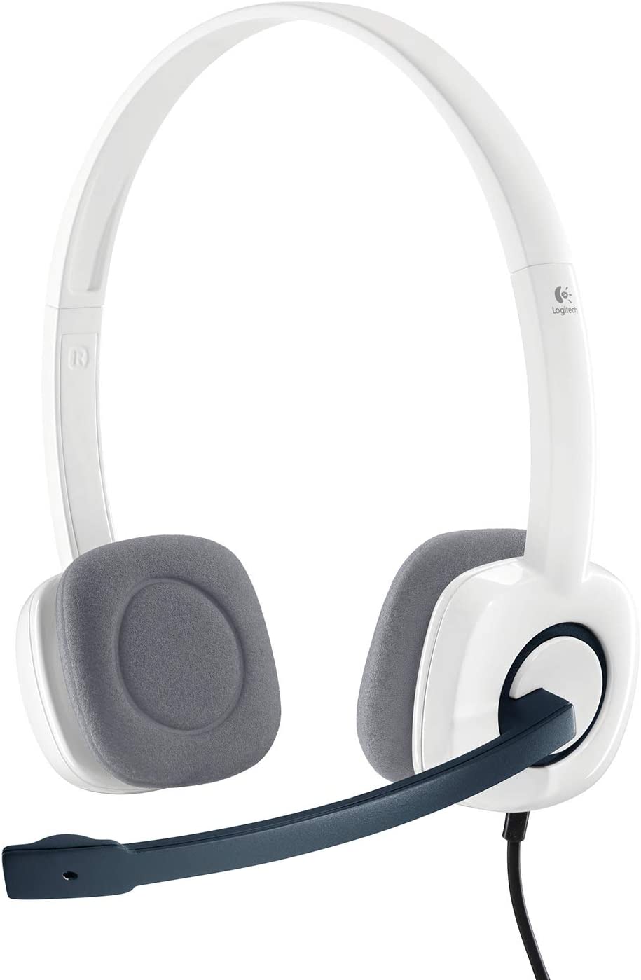 Logitech H150 Stereo Headset (Dual Pins for Mic &amp; Audio/ in-line Controls) - White