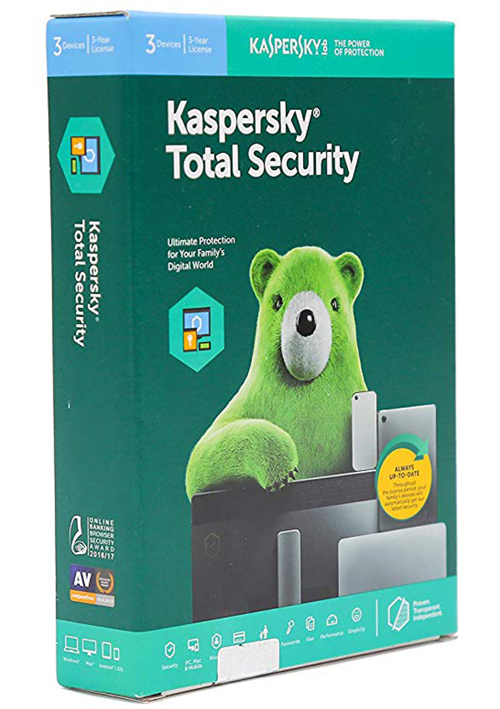 Kaspersky Total Security Latest Version - 3 Users, 3 Year (1 CD inside with 1 key)