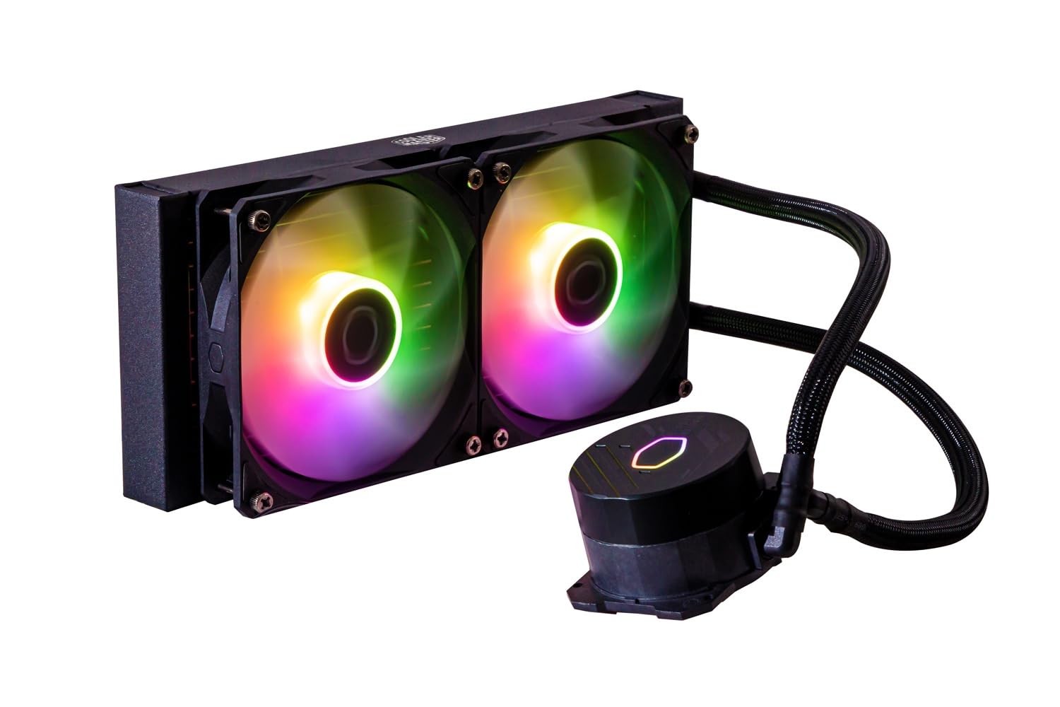 Cooler Master ML240L Core ARGB CPU Liquid Cooler - Black (Supports Intel &amp; AMD Processors - LGA1700, LGA1200, LGA1151, AM5, AM4 | Gen S Dual Chamber Pump | 240mm AIO | New Pressure Optimised Fans)