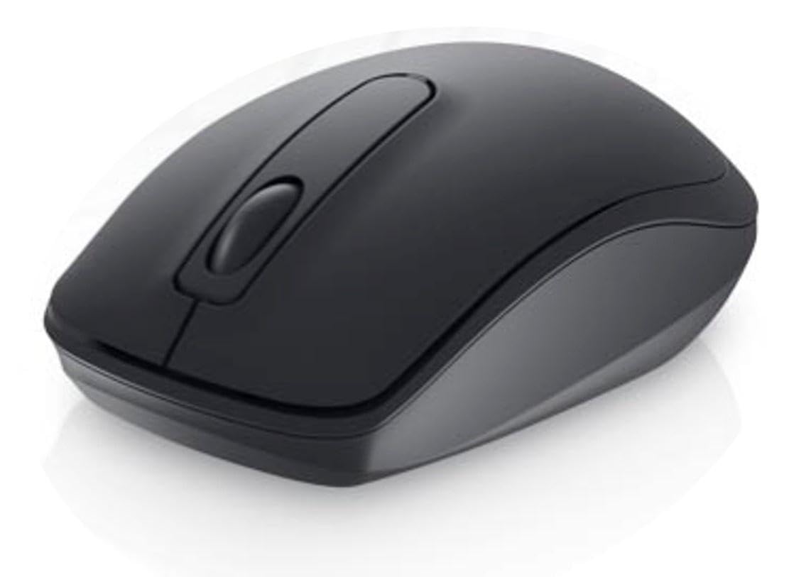 Dell WM118 Wireless Mouse/ 1000DPI/ 2.4 Ghz with USB Nano Receiver/ Optical Tracking/ 12-Months Battery Life/ Plug and Play/ Ambidextrous - Black